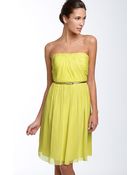 Donna Morgan Belted Chiffon Dress - Lyst