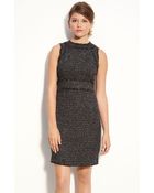 MICHAEL Michael Kors Fringe Tweed Dress - Lyst