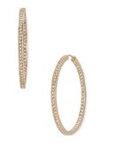 Nadri Large Channel Hoop Earrings - Lyst