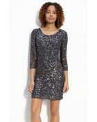 Pisarro Nights Sequin Mesh Sheath Dress - Lyst