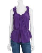Rebecca Taylor Silk Polka Dot Print Cami - Lyst