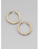 Roberto Coin 18k Yellow Gold Hoop Earrings/1¼ - Lyst