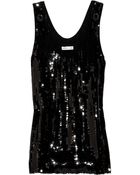 See By Chloé Sequined Cotton Tank - Lyst