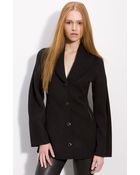 Mackage Knit Trim Three Quarter Sleeve Wool Coat - Lyst