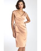 Maggy London Stretch Satin Sheath Dress - Lyst