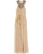 Matthew Williamson Winter Embellished Silk-chiffon Gown - Lyst