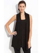 Eileen Fisher Long Wool Vest - Lyst