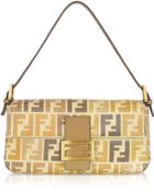 Fendi Brown Zucca Baguette Bag - Lyst