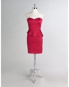 Max & Cleo Strapless Peplum Dress - Lyst
