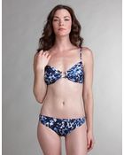 MICHAEL Michael Kors Camouflage Print Bikini Top - Lyst
