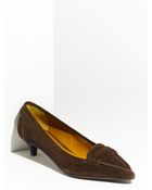 Ralph Lauren Collection Demia Suede Pumps - Lyst