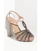 Valentino Embellished T-strap Sandal - Lyst