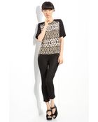 A.L.C. Lizzie Leopard Printed Top - Lyst