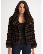 Milly Faux Fur Chubbie Coat - Lyst