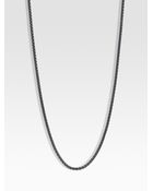 David Yurman Blackened Sterling Silver Chain Necklace - Lyst