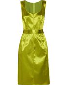 Dolce & Gabbana Seam-detail Satin Dress - Lyst