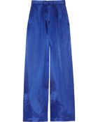 Theyskens' Theory Floyce Wide-leg Satin-twill Pants - Lyst
