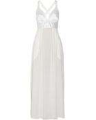 Theyskens' Theory Lara Satin and Jersey Maxi Dress - Lyst