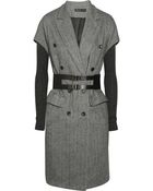 Elizabeth And James Belted Herringbone Wool-blend Coat - Lyst