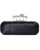 Alexander McQueen Calf Hair Knuckle Duster Clutch - Lyst