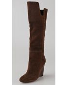 House Of Harlow Sillia Suede Wedge Boots - Lyst