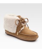 Tory Burch Nathan Suede and Shearling Ankle Boots - Lyst
