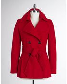 Via Spiga Petites Double Breasted Short Trench Coat - Lyst