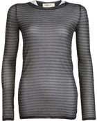Etoile Isabel Marant Metallic Knit Blouse - Lyst