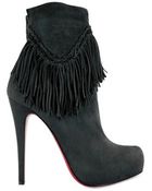 Christian Louboutin 120 Mm Rom Fringe Suede Boots - Lyst