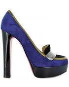 Christian Louboutin 140 Mm Trotitella Suede Loafers - Lyst