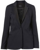 Topshop Navy Slimline Tux Blazer - Lyst