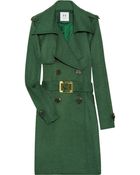 Halston Heritage Wool and Cashmere-blend Trench Coat - Lyst