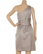 Kay Unger One-shoulder Brocade Dress - Lyst