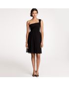 J.Crew Lucienne One-shoulder Dress in Silk Chiffon - Lyst