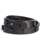 Tory Burch Double Wrap Logo Bracelet - Lyst