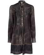 Coast + Weber + Ahaus Distressed Silk Print Dress - Lyst