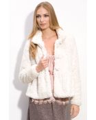 Rebecca Taylor Fluffy Faux-fur Coat - Lyst