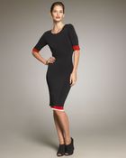 Donna Karan New York Jersey Contrast Dress - Lyst