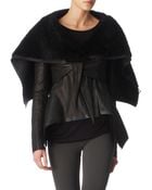 Rick Owens Leather Jacket - Lyst