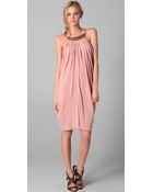 Zimmermann Neck Plate Drape Dress - Lyst