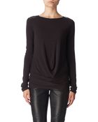 McQ by Alexander McQueen Jersey Draped Top - Lyst
