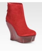 Alice + Olivia Suede Wedge Ankle Boots - Lyst