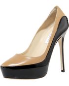 Jimmy Choo Two-tone Platform Pump - Lyst