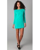 Tibi Long Sleeve Shift Dress - Lyst