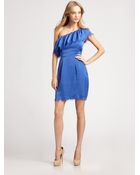 Rebecca Taylor Eyelash One-shoulder Dress - Lyst