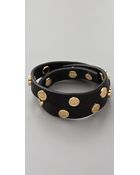 Tory Burch Double Wrap Logo Bracelet - Lyst