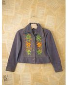 Free People Vintage Embroidered Denim Jacket - Lyst