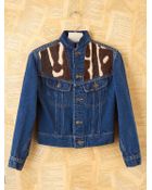 Free People Vintage Printed Zebra Denim Jacket - Lyst