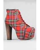 Jeffrey Campbell The Lita Shoe in Red Tartan - Lyst