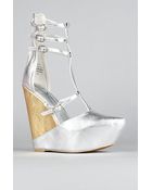 Jeffrey Campbell The Zane Shoe in Silver and Gold - Lyst